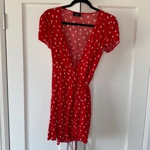 VICI Red Wrap Dress